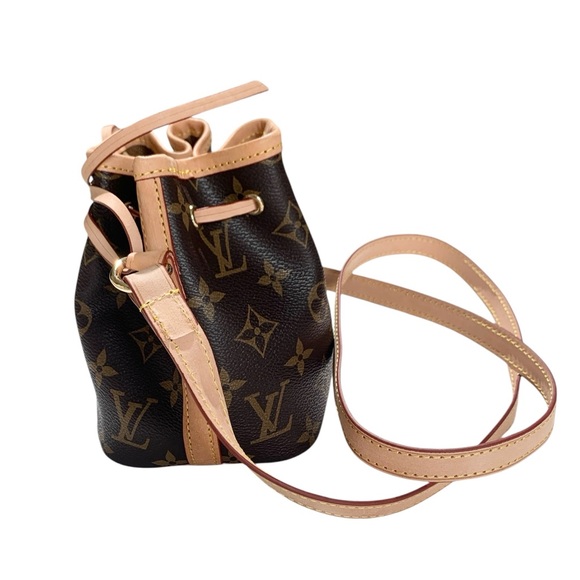 🆕 Louis Vuitton Style Nano Noe Brown Monogram Canvas Shoulder Bag 🆕 - Picture 5 of 10